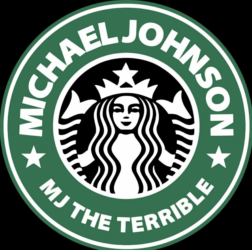 Michael "MJ The Terrible" Johnson Starbucks Coffee Custom Logo