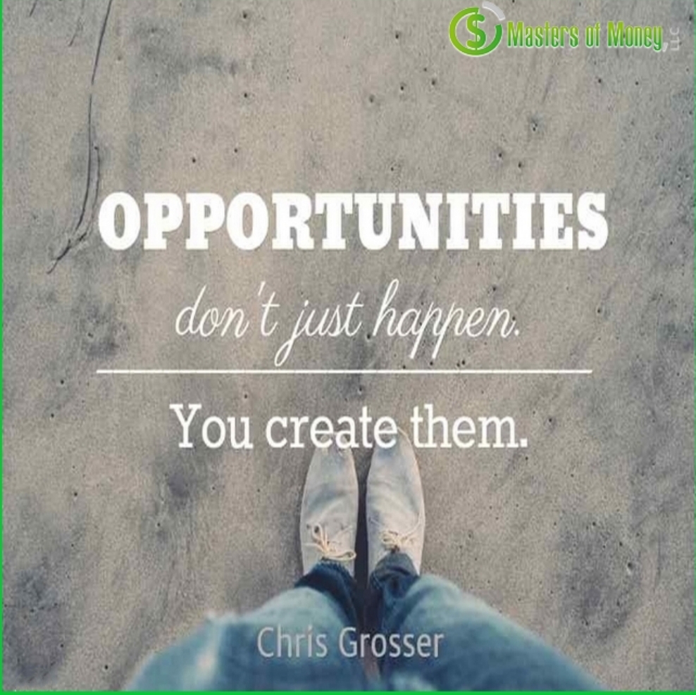 Masters of Money LLC - You Create Opportunities Logo Quote Picture
