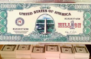 Masters of Money LLC One Million Dollar Bill One Million Dollars in One Hundred Dollar Bills Comparison Collage