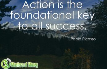 Masters of Money LLC Action Is The Key To Success Quote Photo
