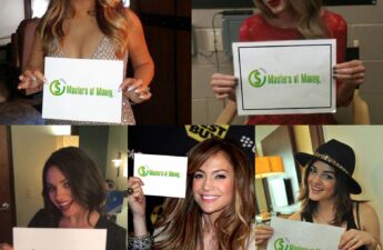 Masters of Money LLC Logo Sign Mariah Carey Taylor Swift Mila Kunis Jennifer Lopez Lucy Hale Celebrity Collage