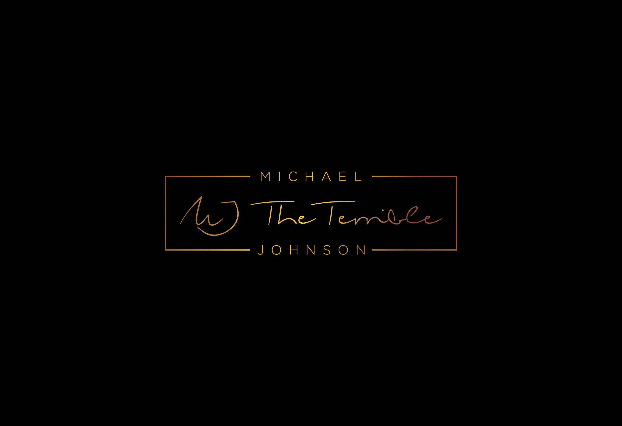 Michael MJ The Terrible Johnson Black and Gold Logo