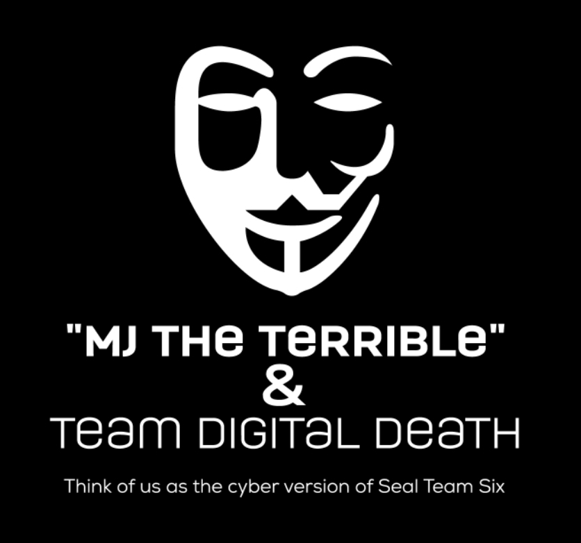 MJ The Terrible & Team Digital Death Black and White Logo