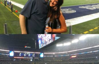Malia and Michael MJ The Terrible Johnson at Dallas Cowboys Game Live Event Collage