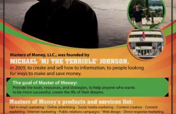 Masters of Money LLC and Michael MJ The Terrible Johnson Business Poster Photo