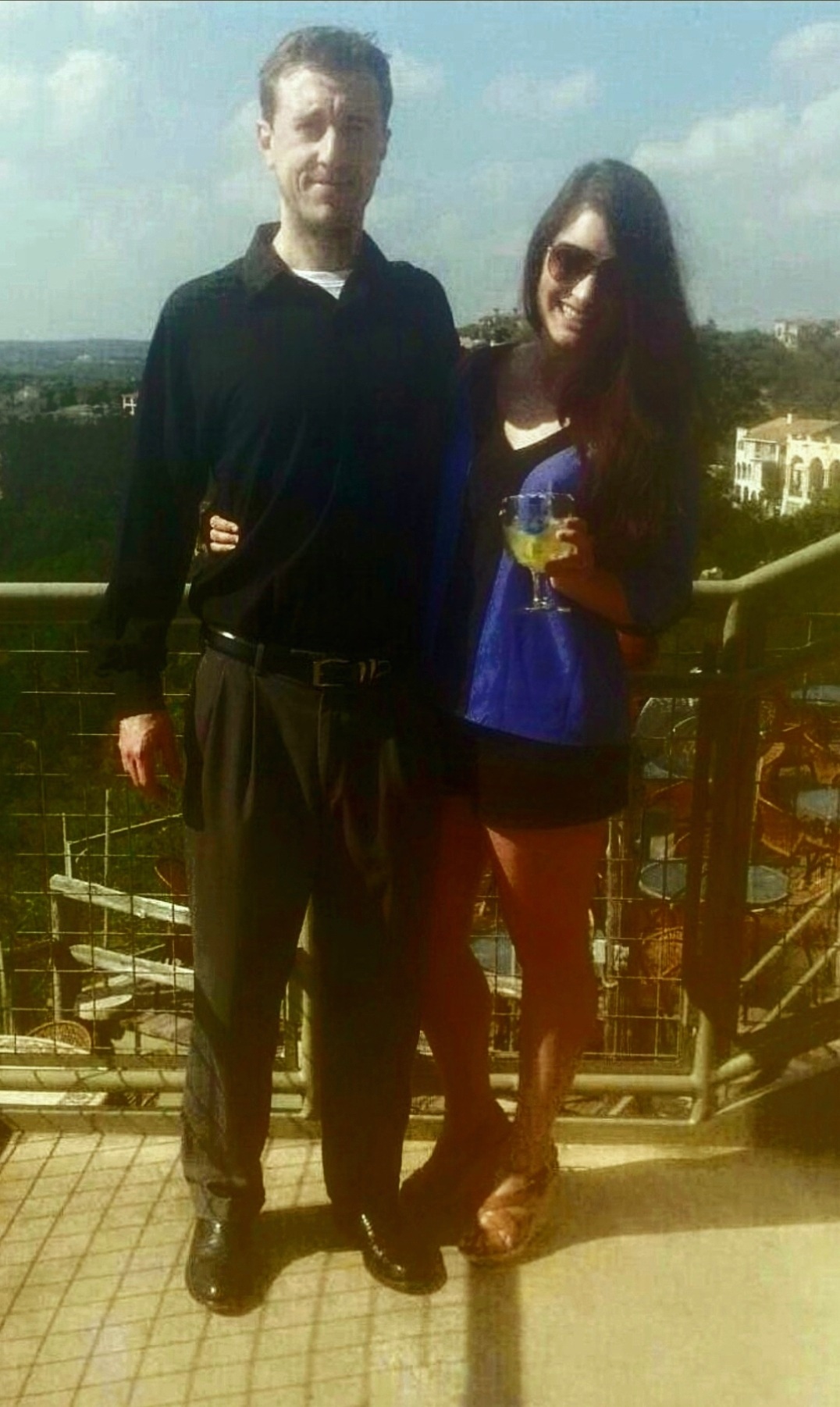 Malia and Michael "MJ The Terrible" Johnson at the Oasis Restaurant on Lake Travis in Austin Texas Photo