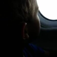 MJ The Terrible Son CJ First Plane Flight Ever Window Picture