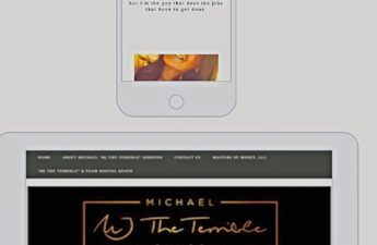 Michael MJ The Terrible Johnson Therealmjtheterrible.com iPhone and iPad Screens Graphic