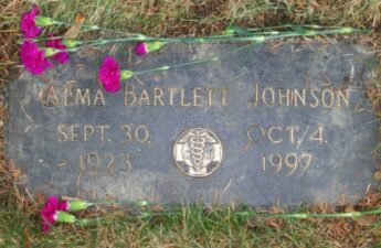 Alma Bartlett Johnson Grave Site Picture