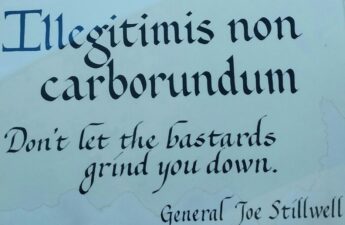 Don't Let The Bastards Grind You Down General Joe Stillwell Picture Quote