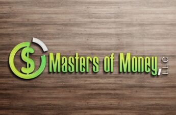 Masters of Money LLC Logo on Wood Wall Picture