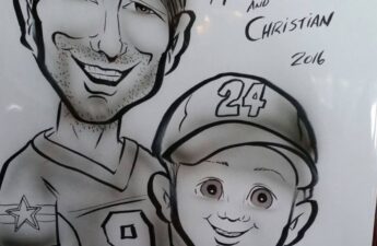 Michael and Christian Johnson Father and Son Caricature (2016)