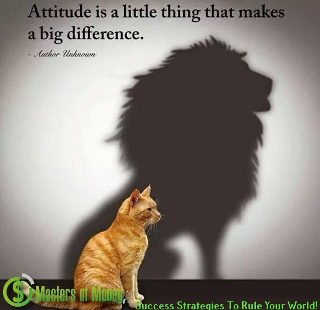 Masters of Money LLC Attitude Is A Little Big Thing Quote Picture