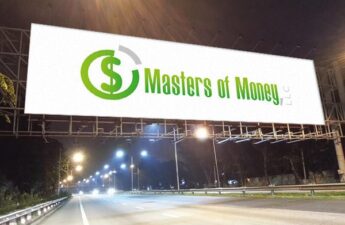 Masters of Money LLC Logo Placement Highway Sign Picture