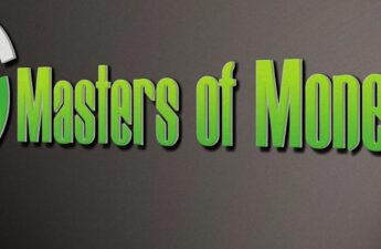 Masters of Money LLC - Missing Link Cartoon Logo At Angle Graphic