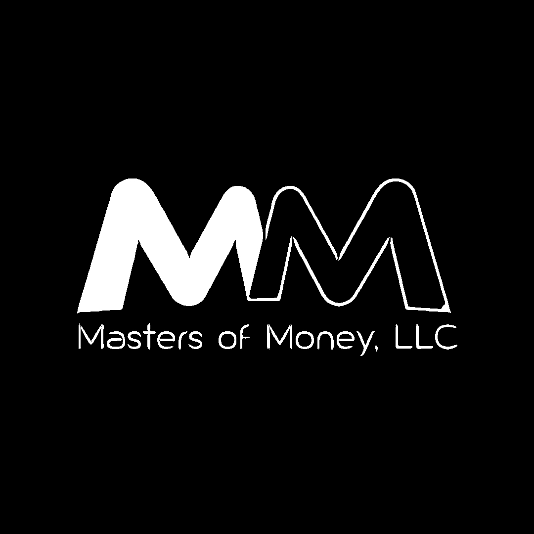 Masters of Money LLC - Black and White Big MM Logo Graphic