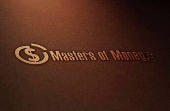 Masters of Money LLC Gold and Burgundy Logo Placement