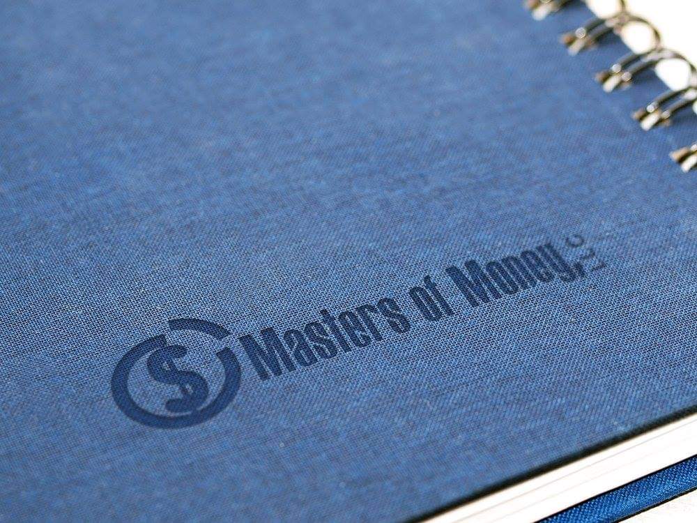 Masters of Money LLC Logo Branded Notebook Photo