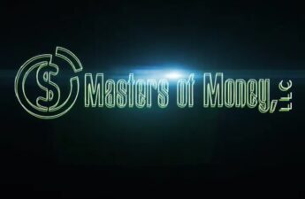 Masters of Money LLC Logo Outline Filled In Promotional Video Graphic
