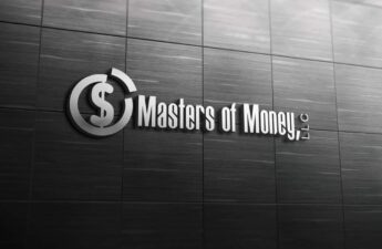 Masters of Money LLC Logo Black and Gray Wall Squares Company Lobby Picture