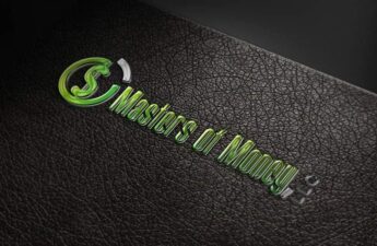 Masters of Money LLC Logo Embossed on Black Leather Folder Placement Photo