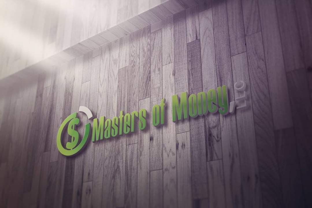 Masters of Money LLC Wood Wall Logo Placement Image Graphic