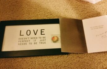 Love Quote Framed and Love Card From MJ To Malia Photo