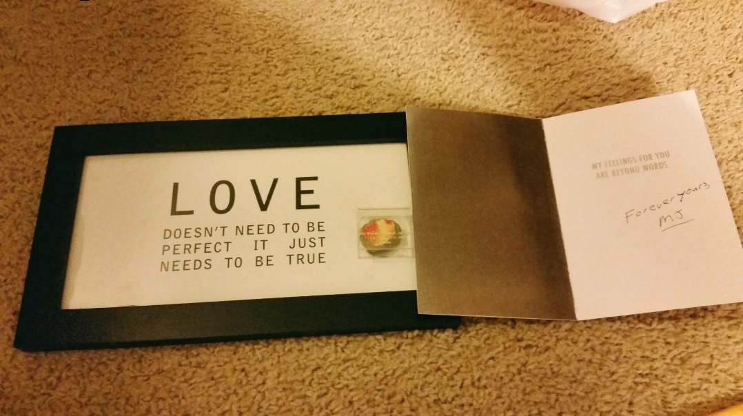 Love Quote Framed and Love Card From MJ To Malia Photo