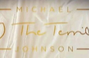 Michael "MJ The Terrible" Johnson Gold and White Print and Cursive Logo