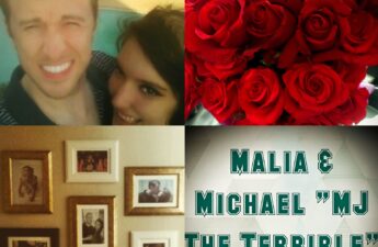 Malia and Michael "MJ The Terrible" Johnson Selfie Roses Pictures Graphic Collage