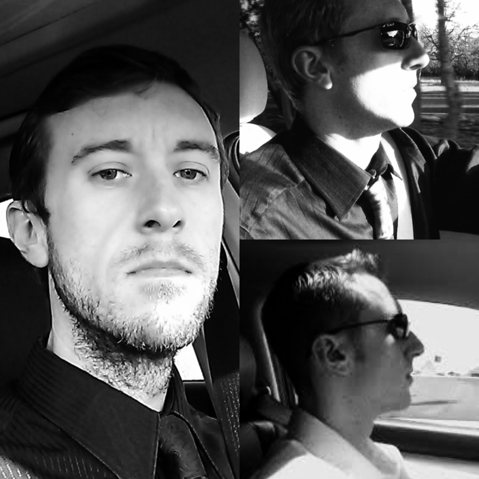 Michael "MJ The Terrible" Johnson Black and White Driving Photos Collage