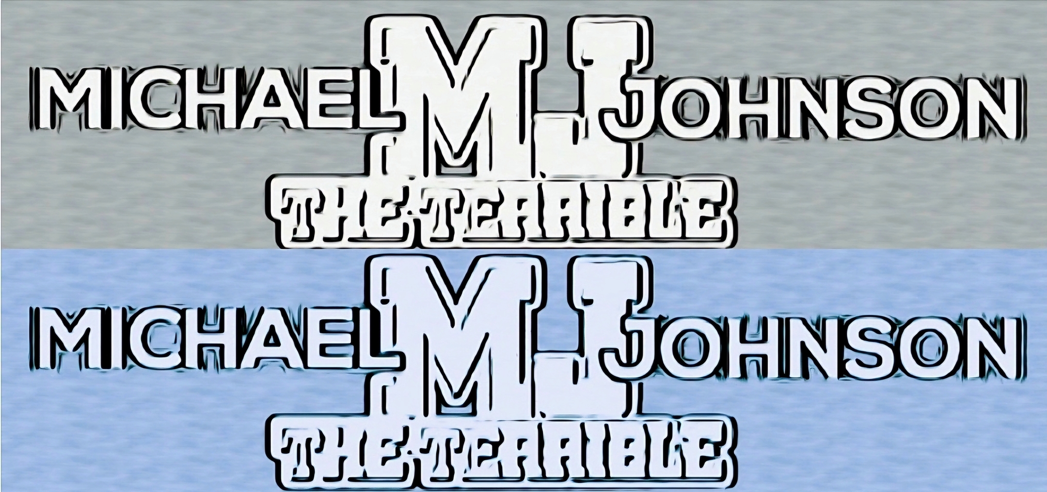Michael "MJ The Terrible" Johnson Big MJ Double Logo Collage